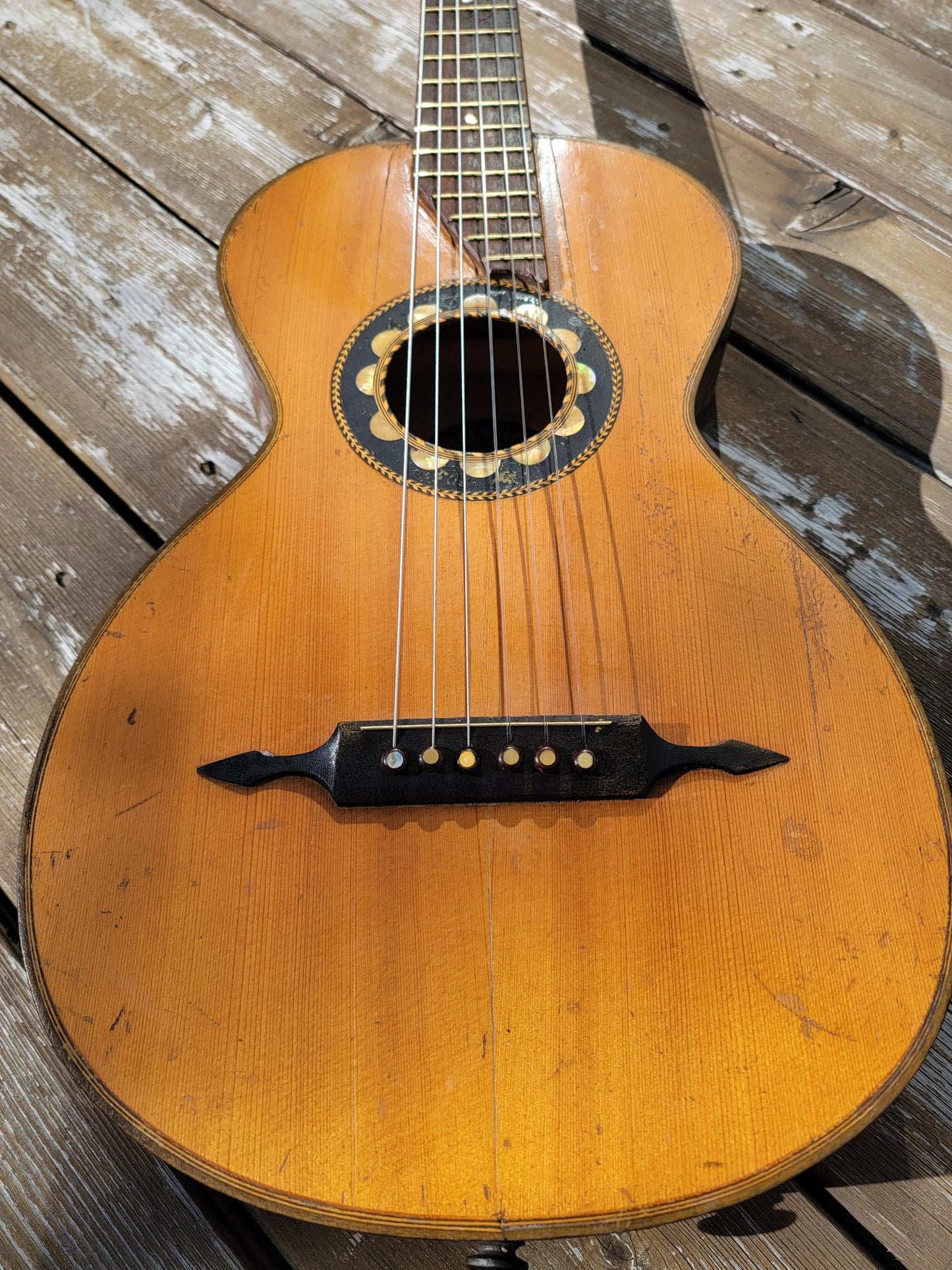 Meinel & Herold German Vintage Parlor Guitar late 1910s