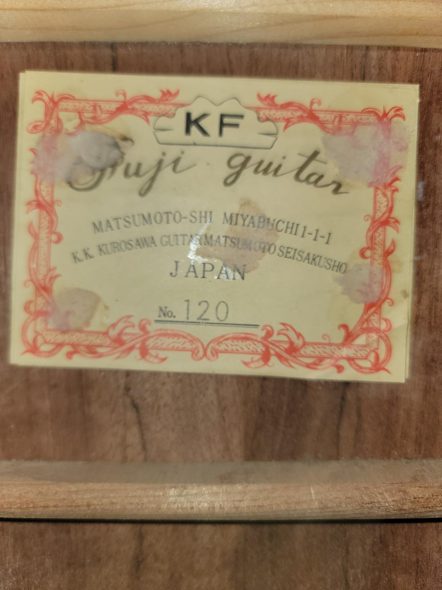 K.F. Fuji Guitar No120